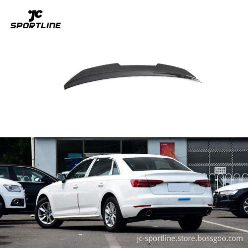 Carbon Fiber Rear Trunk Spoiler Wing for Audi A4 B9 Quattro S Line S4 Sedan 2017-2023